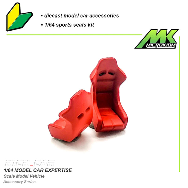 1/64 Sports Seats for 1:64 Model Car Modified Parts Detail-up Kit  for Diecast Cars Vehicles Toy Hobby for Hotwheels Tomica
