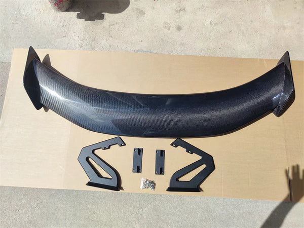 Carbon Fiber Rear Trunk Boot Tail Spoiler Double-Deck Wing Lip for Porsche Cayman 718 987 997 998 981 911 Boxster GT4