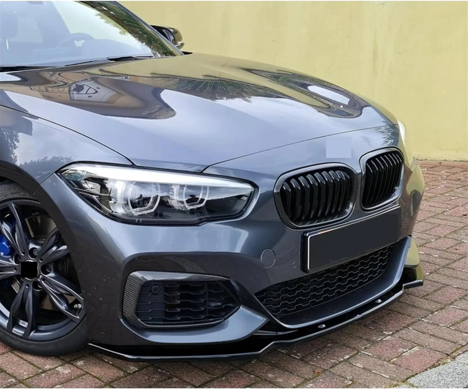 For BMW 1-Series F20 F21 2015~2019 118i 120i M135i M140i M Performance Front Bumper Splitter Lip Car Diffuser Body Kit Spoiler