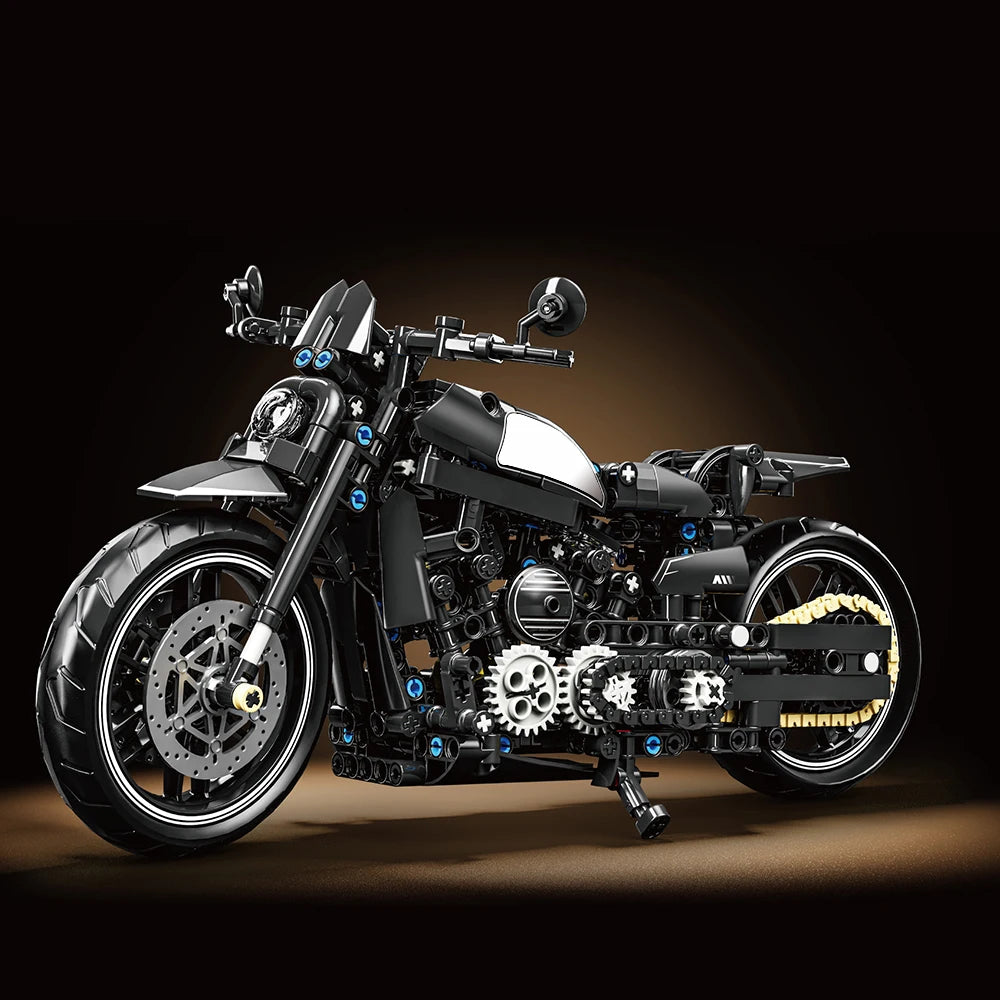 1:8 Motorcycle Building Blocks Set MOC Famous Motorbike Racing Model Kits Technical Bricks Kids Assembled Toys Children's Gifts