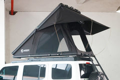 WEIER WERT-001S Vehicle Hard shell Triangle Roof Top Tent - For Car / RV / Pickup / Van / Camper / 4x4 - 2 Person 300Kg + 7mm Mattress + Ladder + LED Light + Shoe Bag