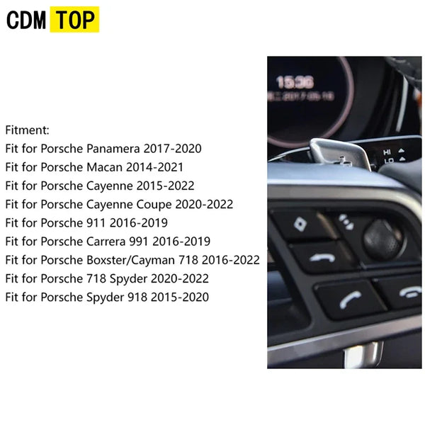 Car Steering Wheel Shift Paddle For Porsche Panamera Macan Cayenne Carrera 911 718 991 Spyder 918 Cayman Gear Extend Shifters