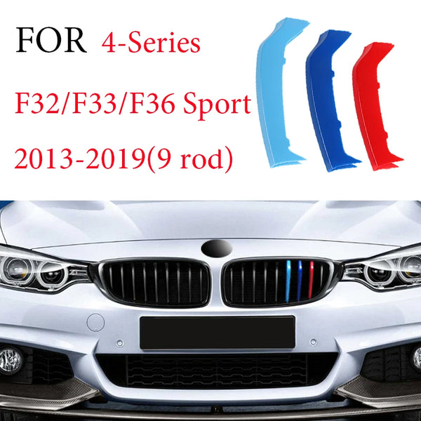 3Pcs Front Grille Trim Strips For BMW Series 1 2 3 4 5 6 7 8 X1 X2 X3 X4 X5 X6 X7 Z4 E46 E90 F30 E60 E81 F20 F45 F36 F10 F48 F25