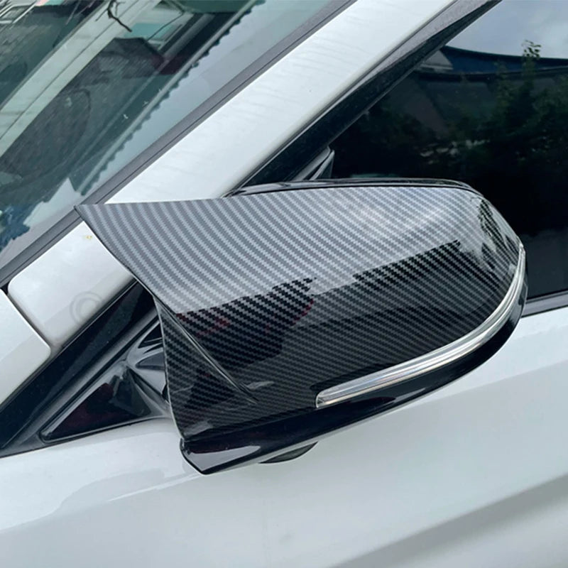 For BMW 1 2 3 4 X Series Rear View Side Mirror Cover F20 F21 F22 F23 F30 F32 F36 X1 E84 F87 M2 Carbon fiber pattern Accessories