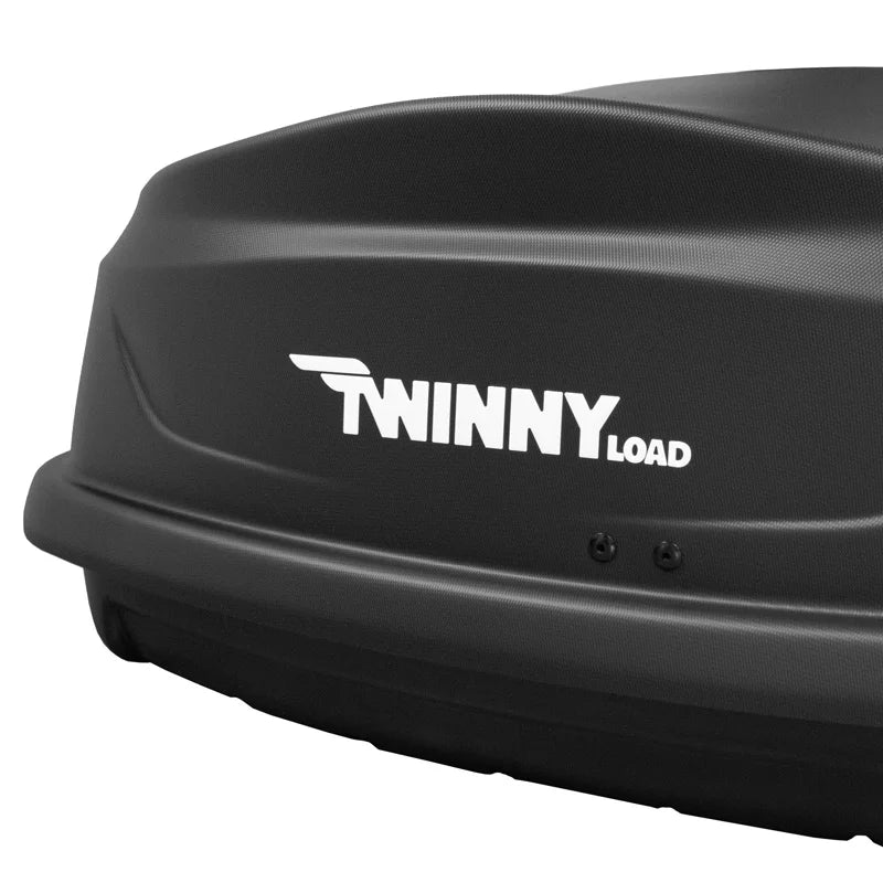 Twinny Load Roof box TBX 370 Litre Matt Black with Carbon Look Texture 138x78x36cm