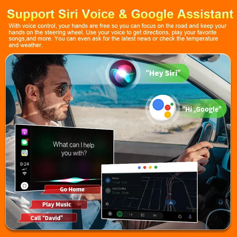 Wireless Apple CarPlay Android Auto Interface for Audi A1 2012-2018, with Mirror Link AirPlay Navigation Car Play Functions