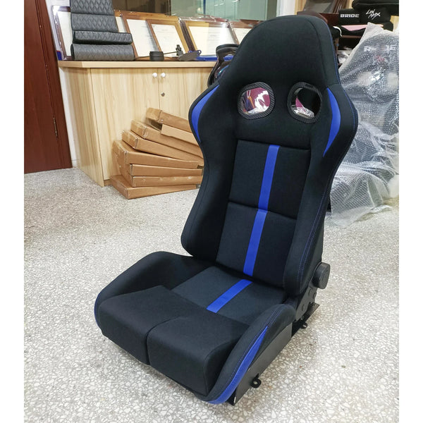 JIABEIR 9003B Universal Sport Slider Adjustable PVC Leather Fabric SIM Bucket Racing Fiberglass Seats Modified Car Seats