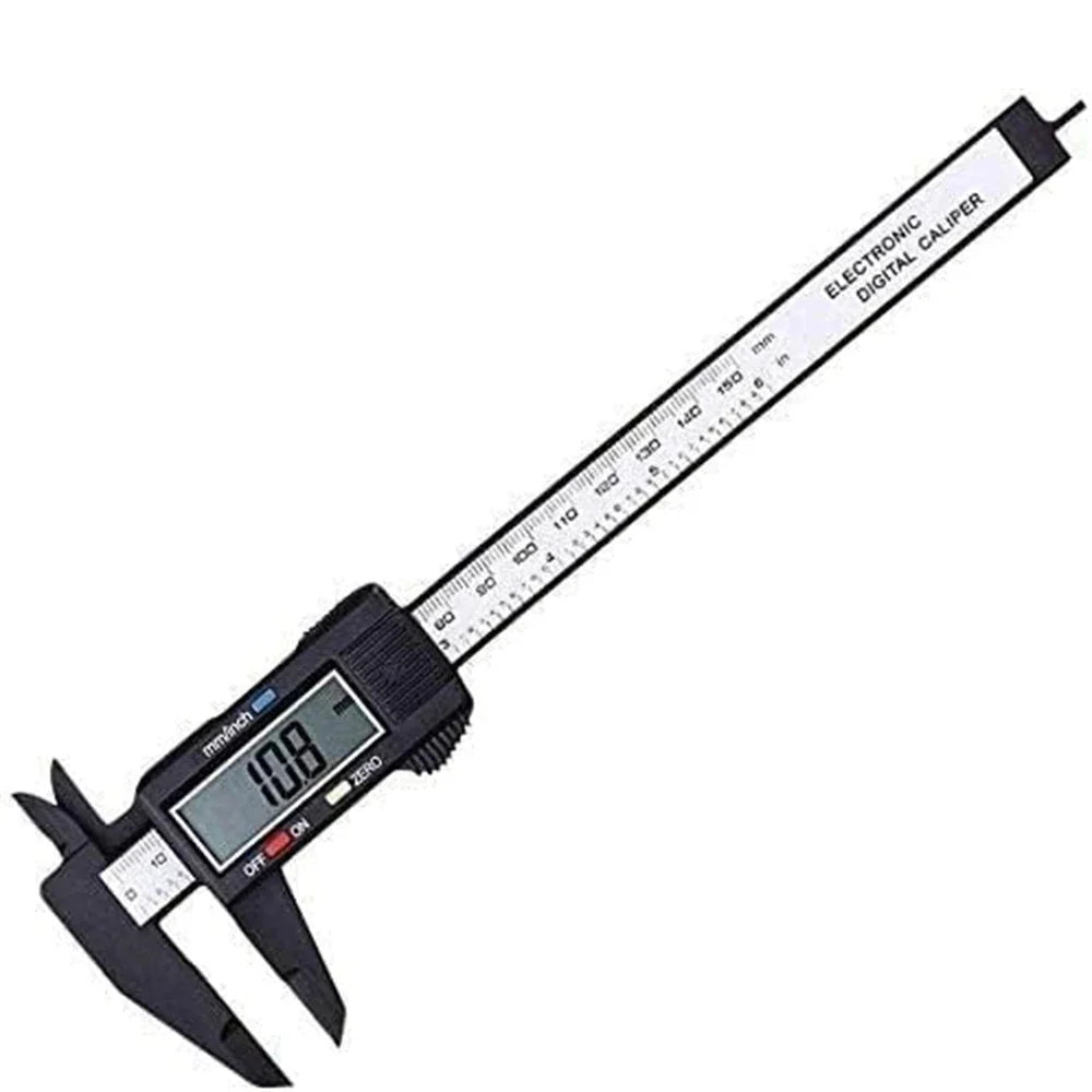 Electronic Digital Caliper Inch/Metric Conversion 0-6 Inch/150 Mm Carbon Fiber Gauge Micrometer Extra Large LCD Measuring Tool