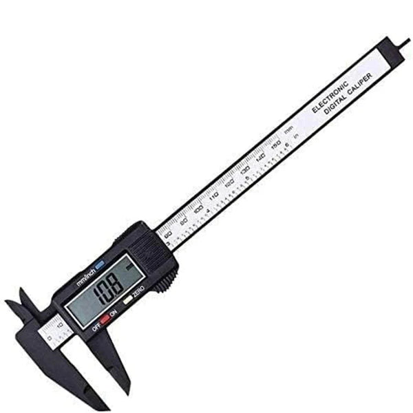 Electronic Digital Caliper Inch/Metric Conversion 0-6 Inch/150 Mm Carbon Fiber Gauge Micrometer Extra Large LCD Measuring Tool