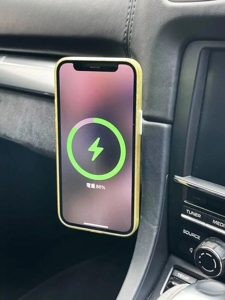 Phone Mount Mag Safe Char ger For Porsche 991 / 981 / 718 911 Cayman Boxster LHD