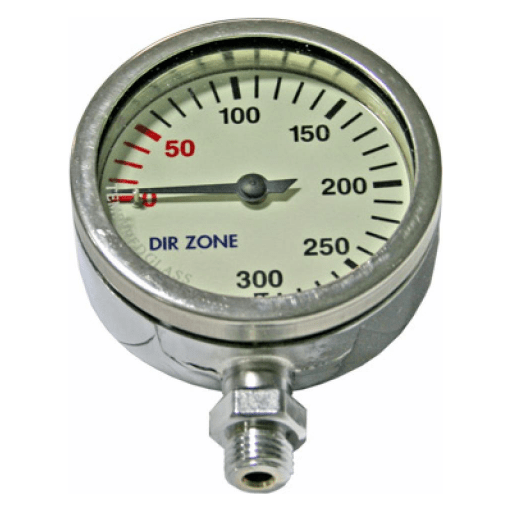 DIRZONE 63mm Naked Pressure Gauge - Nickel