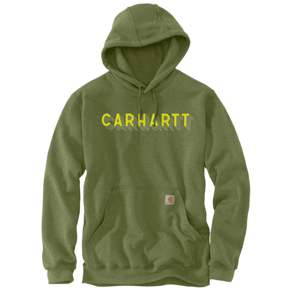 Carhartt 105944 Rain Defender Loose Fit Midweight Logo Graphic Hooded Sweatshirt