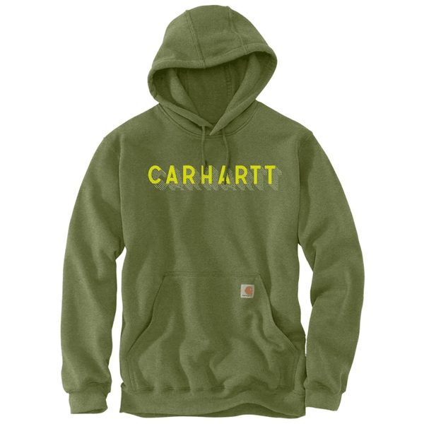 Carhartt 105944 Rain Defender Loose Fit Midweight Logo Graphic Hooded Sweatshirt