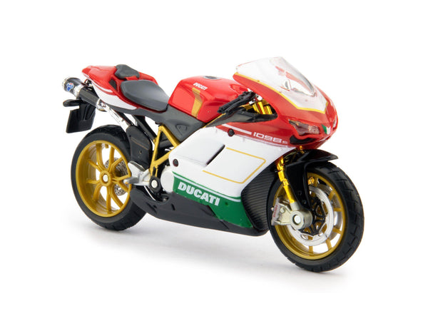 Ducati 1098 S red/white/green - 1:18 Scale Motorbike Model
