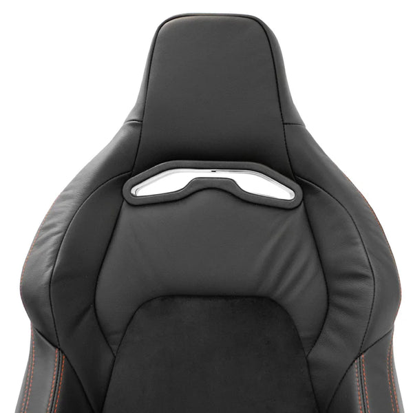 ATS x1 Universal Sports Bucket Seat Black Real Leather & Alcantara Red stitch