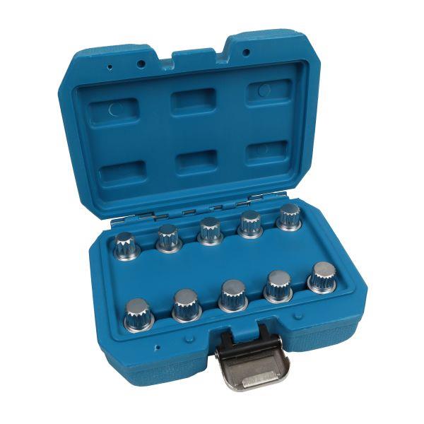 US PRO Tools 10pc VAG Locking Wheel Nut Socket Key Set Sockets Alloy Alloys 6241