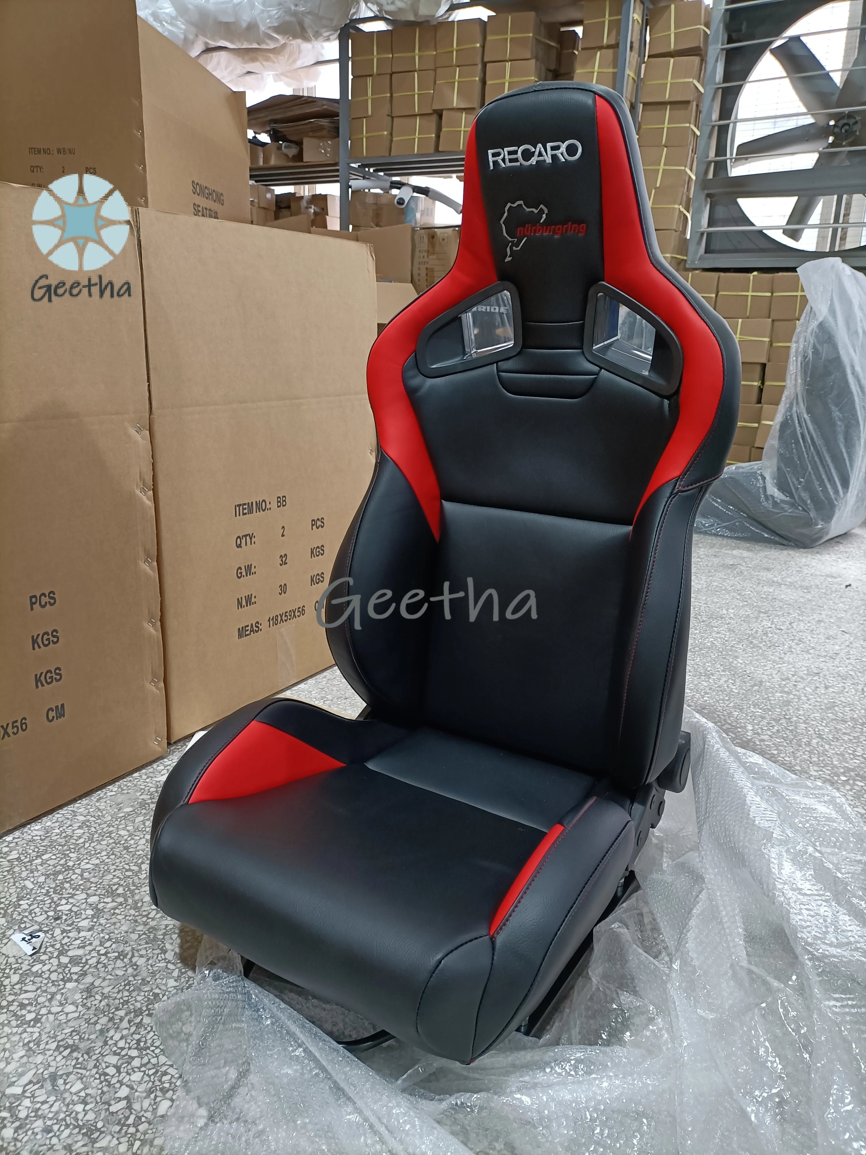 JIABEIR 1039R Luxury Leather Racing Bucket Car Seats PVC Sport Seat Adjustable and Comfortable Design for BMW Honda Vehicles