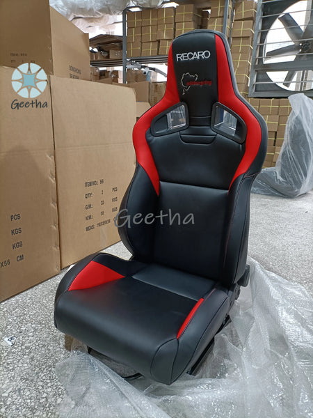 JIABEIR 1039R Luxury Leather Racing Bucket Car Seats PVC Sport Seat Adjustable and Comfortable Design for BMW Honda Vehicles