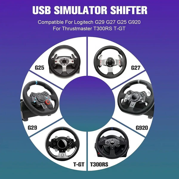 USB Simulator Shifter Hall Sensor For Logitech G29/G25/G27/G920 T300RS ...