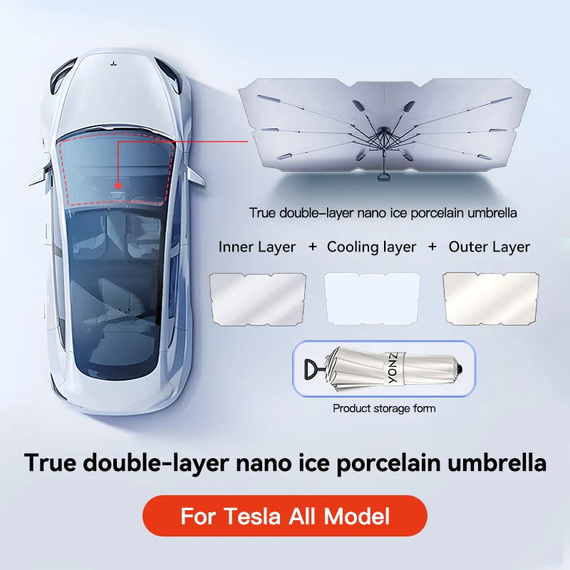 YZ For Tesla Model 3 Y Highland 2021-2025 magnetic suction clip Sun Shades Glass Roof Sunshade Front Rear Sunroof Skylight