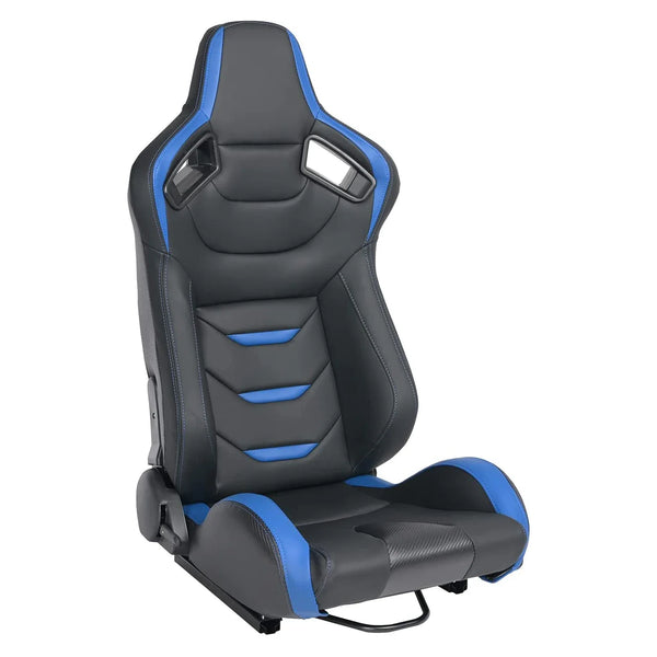 JIABEIR 1054B Blue High Quality Leather Adjustable Simulator Sim Bucket Car Racing Seats