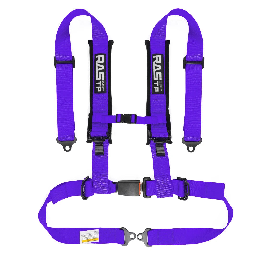 RASTP-Universal Racing Seat Belt 2-inch Four Point With Sponge Bolt Mounting  High Grade Strap Nylon Belts Safety Harness BAG091