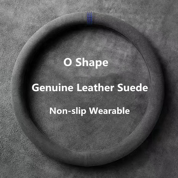 38cm Suede Leather Car Steering Wheel Cover Wear-Resistant For BMW E90 F01 F06 F10 F15 F16 F20 F21 F25 F26 F30 F32 F82 M3 G20 X5