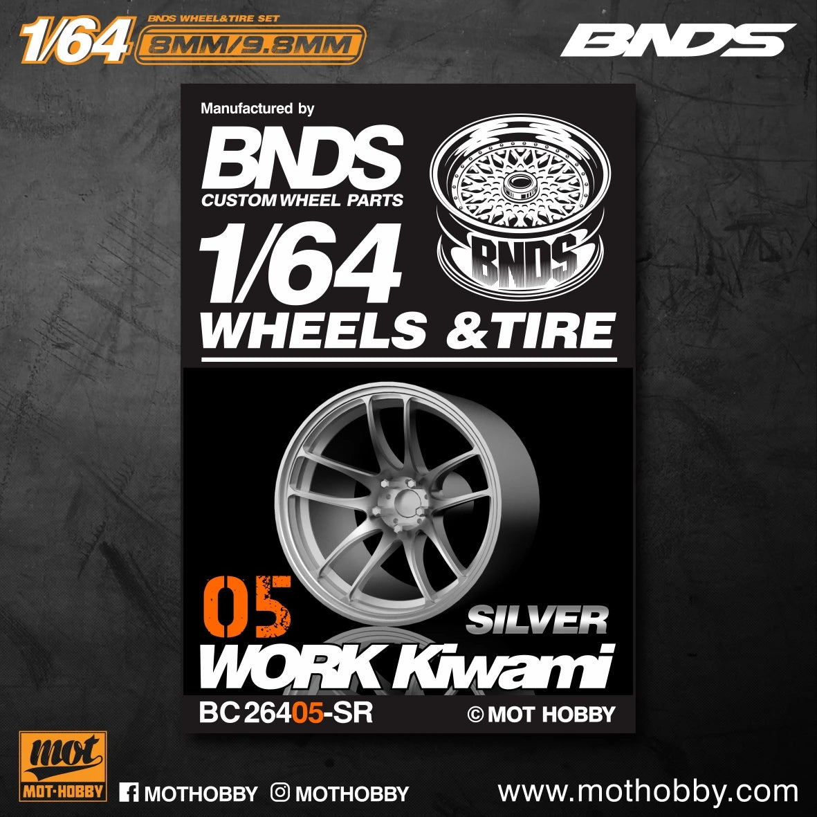 BNDS 1/64 Wheels With Rubber Tires ABS Assembly Rims Modified Parts for 1:64 Model Car VIP Style Detail-up Set New Clearance