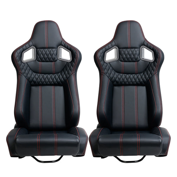 JIABEIR 9005 Black High Quality Leather Car Vehicle Sport Adjustable Bucket SIM Racing Car Seats