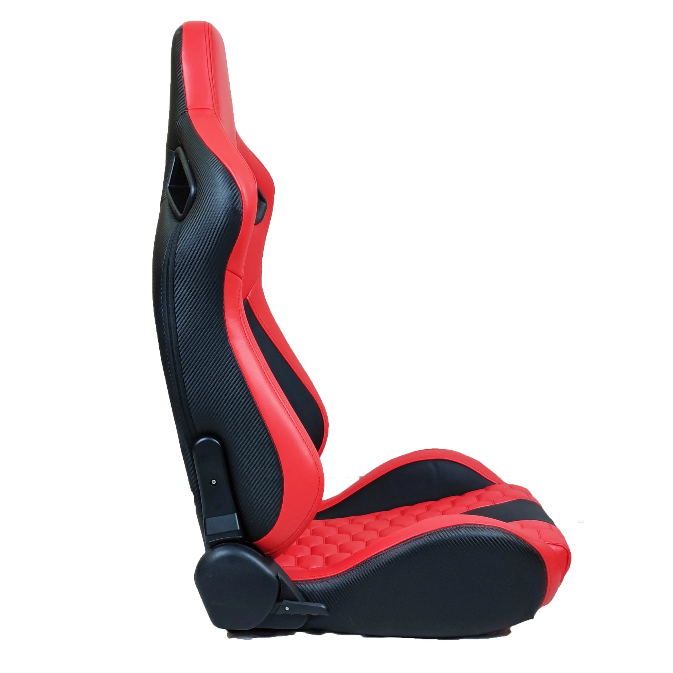 JIABEIR 9008 Red & Black High Quality Leather Adjustable Simulator Sim Bucket Car Racing Seats