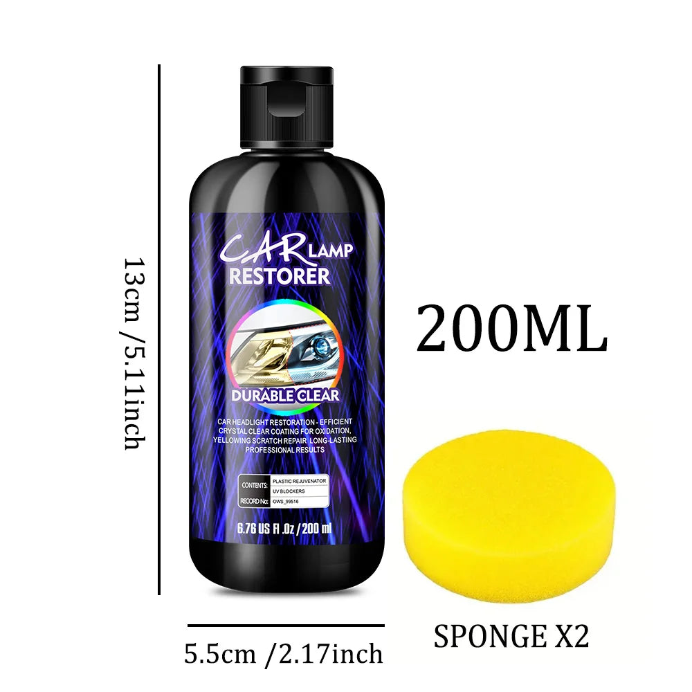 Car Headlight Restoration Polishing Headlamp Scratch Remover Repair Cleaning Paste Remove Oxidation Headlight Polish Liquid