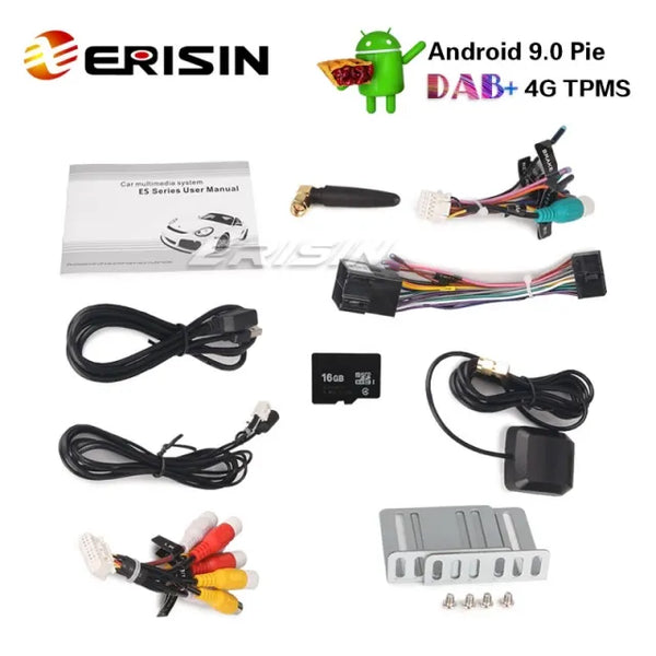 ES4841U Universal 7" Double 2 Din Touchscreen Head Unit Android 9.0 Car Stereo GPS WiFi DAB+DVR DTV Bluetooth OBDII Sat Nav