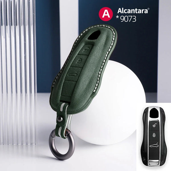 Alcantara High-quality Car Key Case Cover For Porsche Panamera Spyder Carrera Macan Cayman Cayenne 911 970 981 991 Accessories