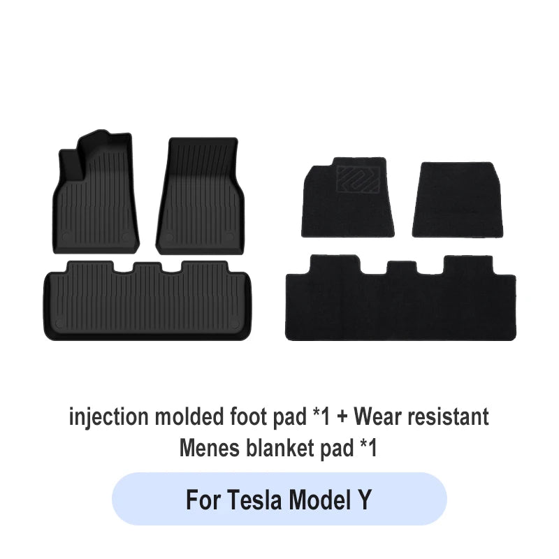 For Tesla Trunk Mat Model Y Model 3 high land Floor Mat 2021-2025 Luggage Mat TPE waterproof Anti-Slip Set Floor Liner Mat
