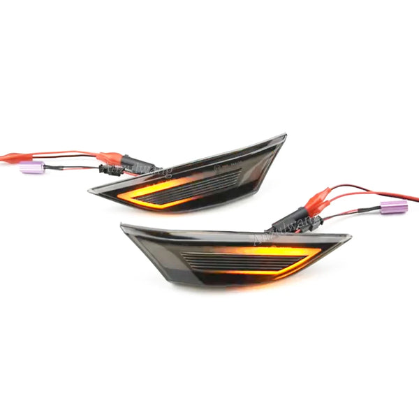 For Porsche 991 981 718 Cayman Boxster Cayenn LED Front Side Marker Lights Turn Signal Lamp 2Pcs