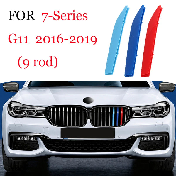 3Pcs Front Grille Trim Strips For BMW Series 1 2 3 4 5 6 7 8 X1 X2 X3 X4 X5 X6 X7 Z4 E46 E90 F30 E60 E81 F20 F45 F36 F10 F48 F25