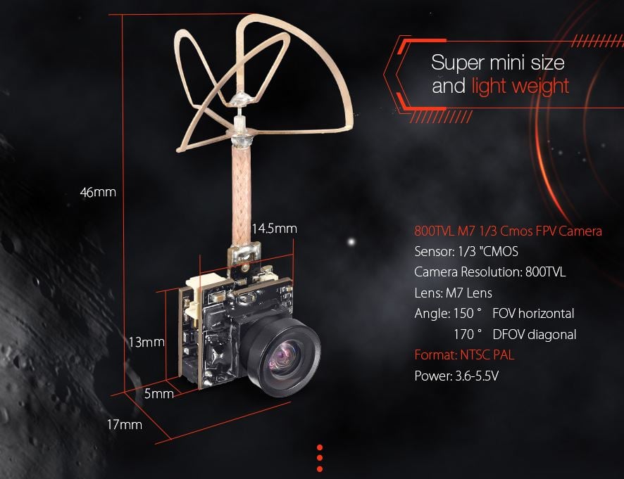 EF-02 FPV AIO Camera with VTX