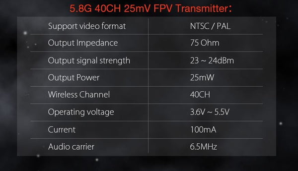EF-02 FPV AIO Camera with VTX