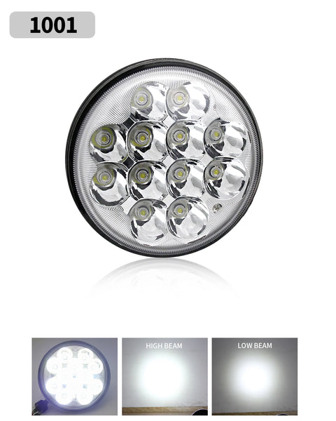 BraveWAY 5.75″ Round LED Headlight for Motorcycle 5-3/4 inch Moto Light with White/Amber DRL+ Start-up Gradient Welcome Halo