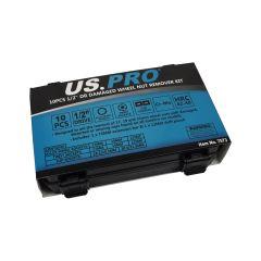 US PRO Tools 10PC 1/2" DR Damaged Wheel Nut Remover Kit & Alloy Wheel Sockets 7573