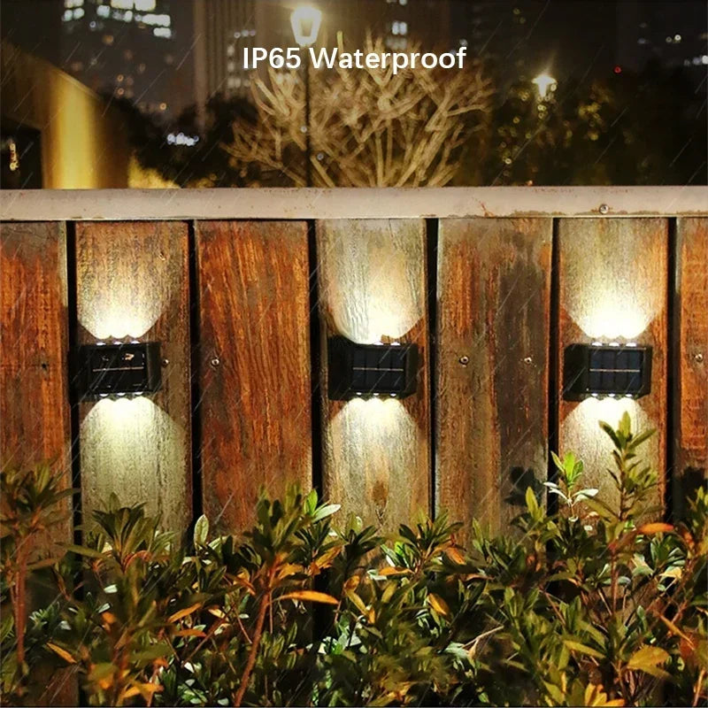 Solar LED Light, Outdoor Waterproof Wall Lamp, Dusk to Dawn Fence Lighting for Summer Garden Yard Porch Walkway Camping Home Dec