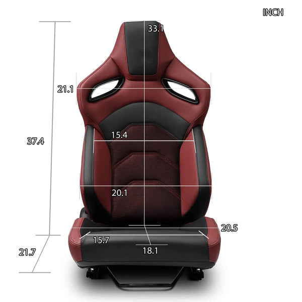 JIABEIR 9007 Red Shining Mesh Fabric Adjustable Interior Accessories Simulator Sim Bucket Car Racing Seats