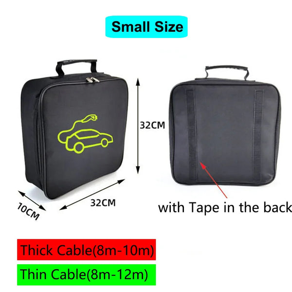 Car Charging Cable Storage For Tesla Model 3 Y S X Mach-E Carry Bag Vehicle Charger Plug Socket Jumper Waterproof Fire Retardant