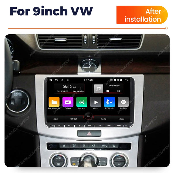 Android 13 Wireless Carplay Auto Car multimedia player IPS Screen GPS WIFI 7/8/9'' Car Radio For VW Passat golf Polo Jetta Skoda
