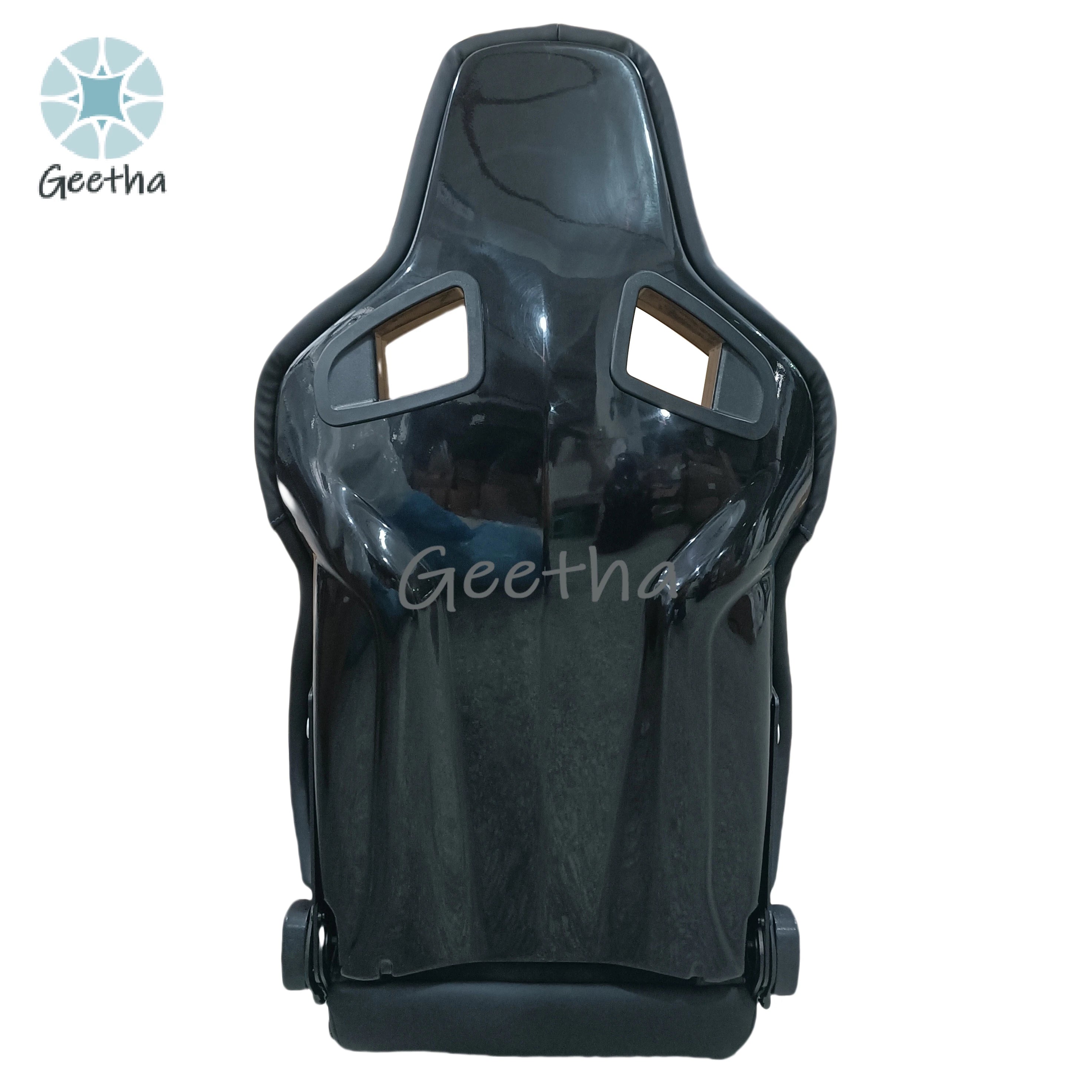 For 1039R Fiberglass Carbon Fiber Universal Bucket Sport Adjustable Leather Suede Car Sim Racing Seats