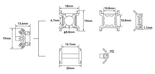 BetaFPV Shock-absorbing Camera Mount for O4 Air Unit