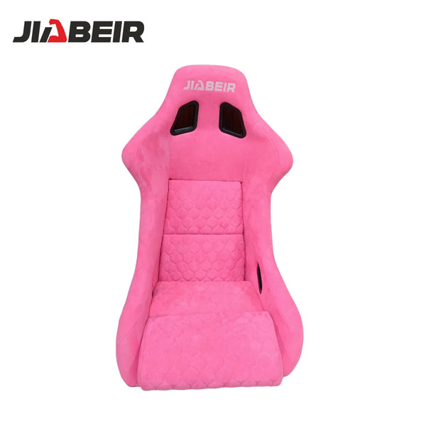 1097 Custom LOGO Pink Suede Fiberglass Back Racing Bucket Seats