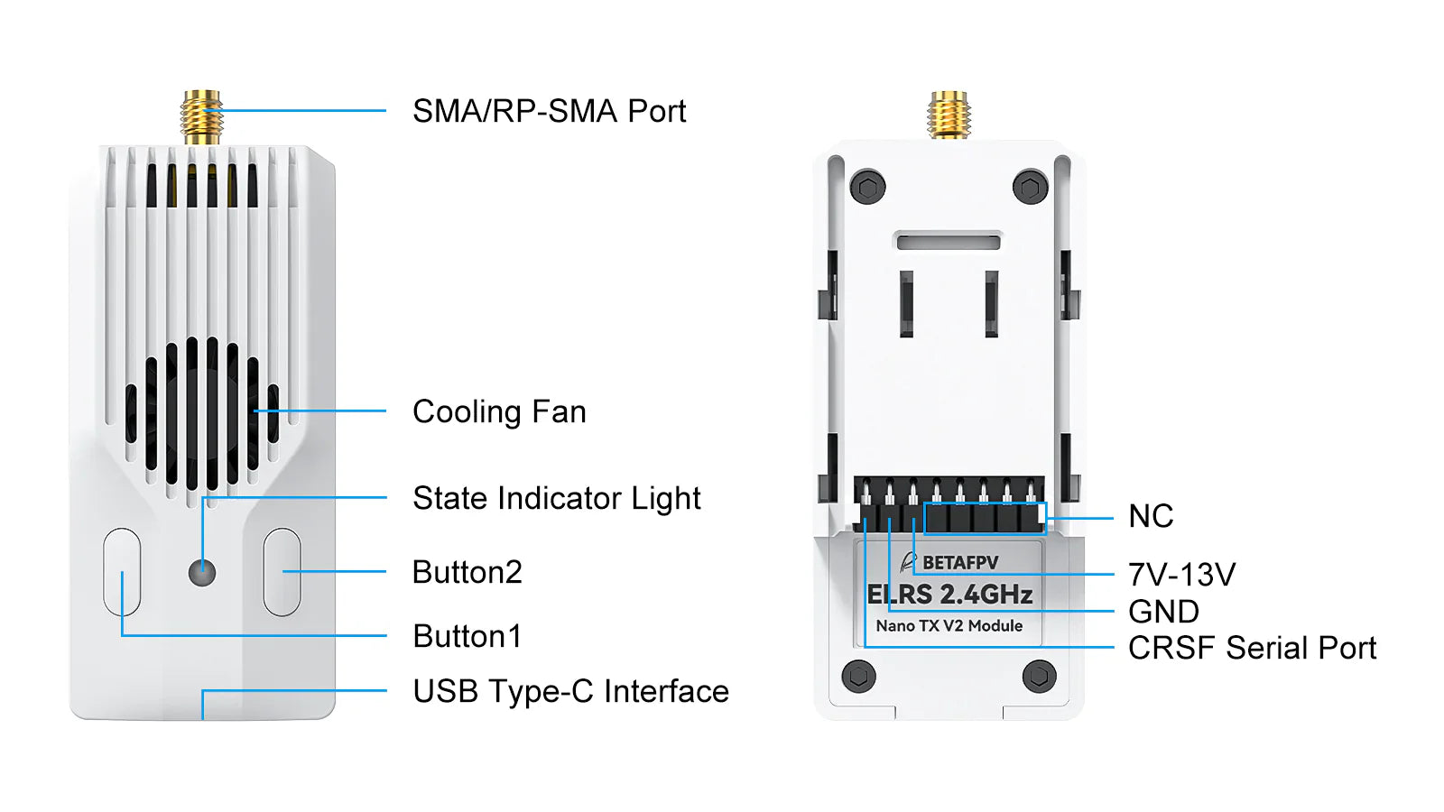 BetaFPV ELRS Nano TX V2 Module