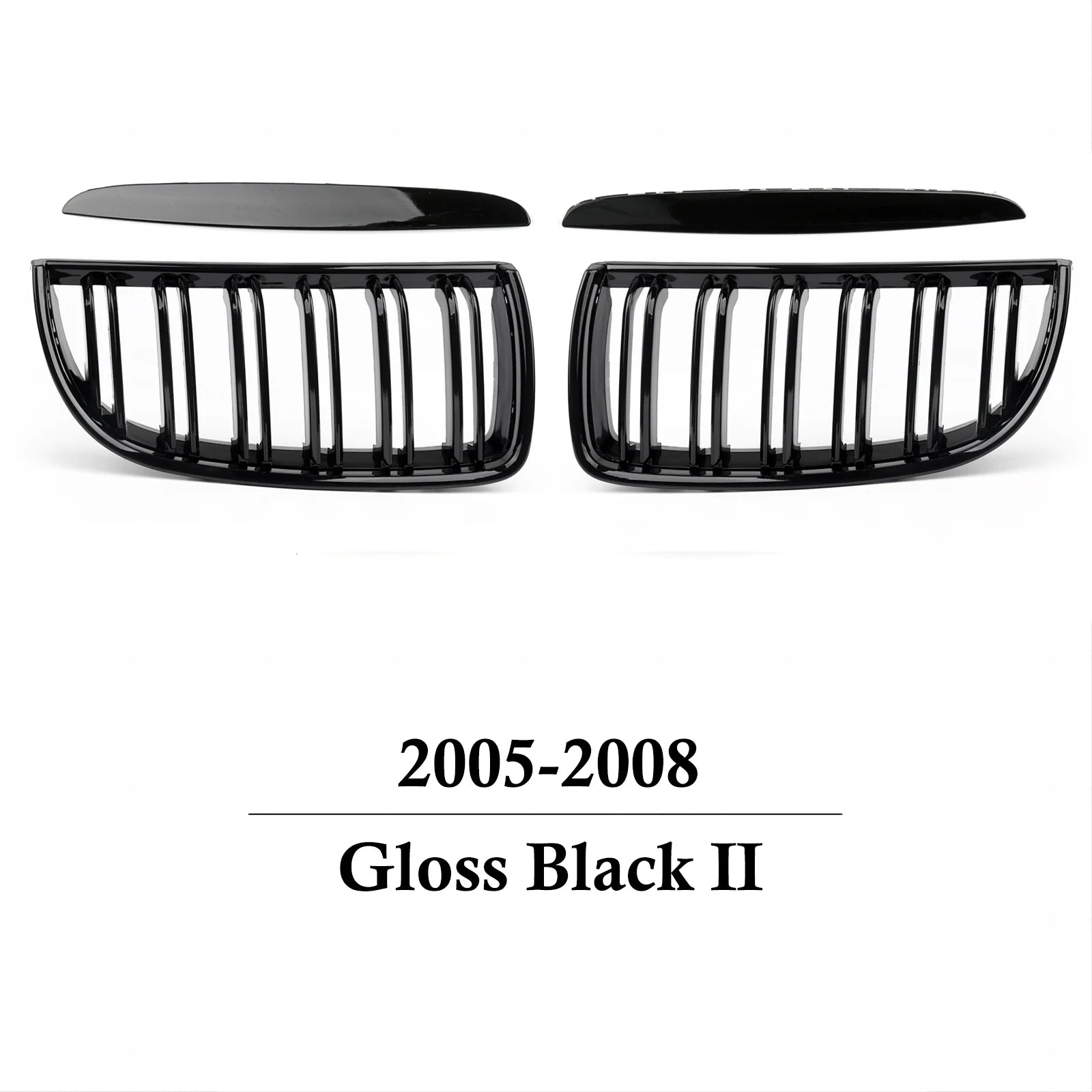 Car Front Gloss Balck Grills Grille Sports Diamond for BMW  E90 E91 Tuning 3 Series 2005-2012 LCI PreLCI