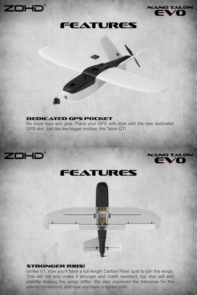 ZOHD Nano Talon EVO FPV Airplane (PNP / FPV)